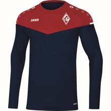 Lade das Bild in den Galerie-Viewer, Jako Sweat Champ 2.0, marine/chili rot, mit FC Pech Logo und Schriftzug FC Pech